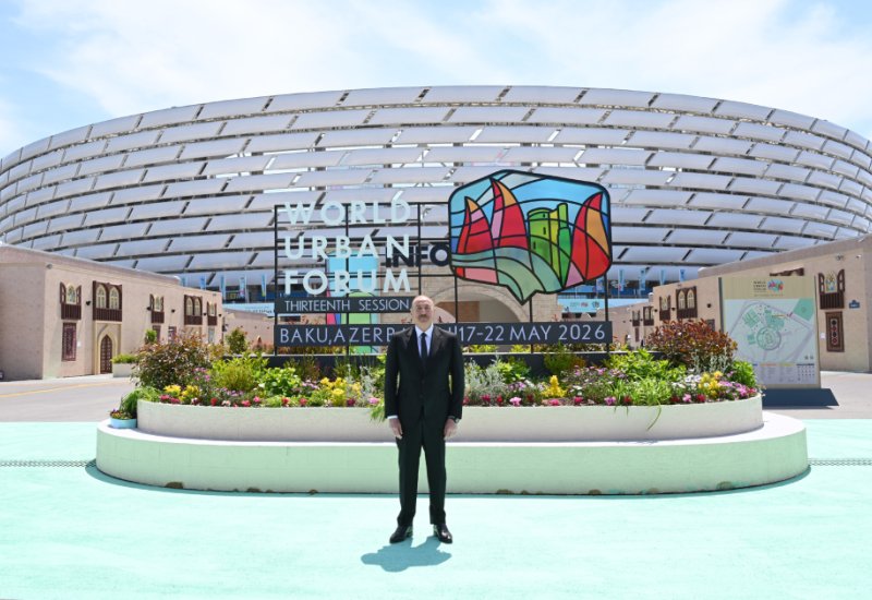 Prezident İlham Əliyev Bakı Olimpiya Stadionunun ərazisində WUF13 ilə bağlı görülən işlərlə tanış olub (FOTO/VİDEO)