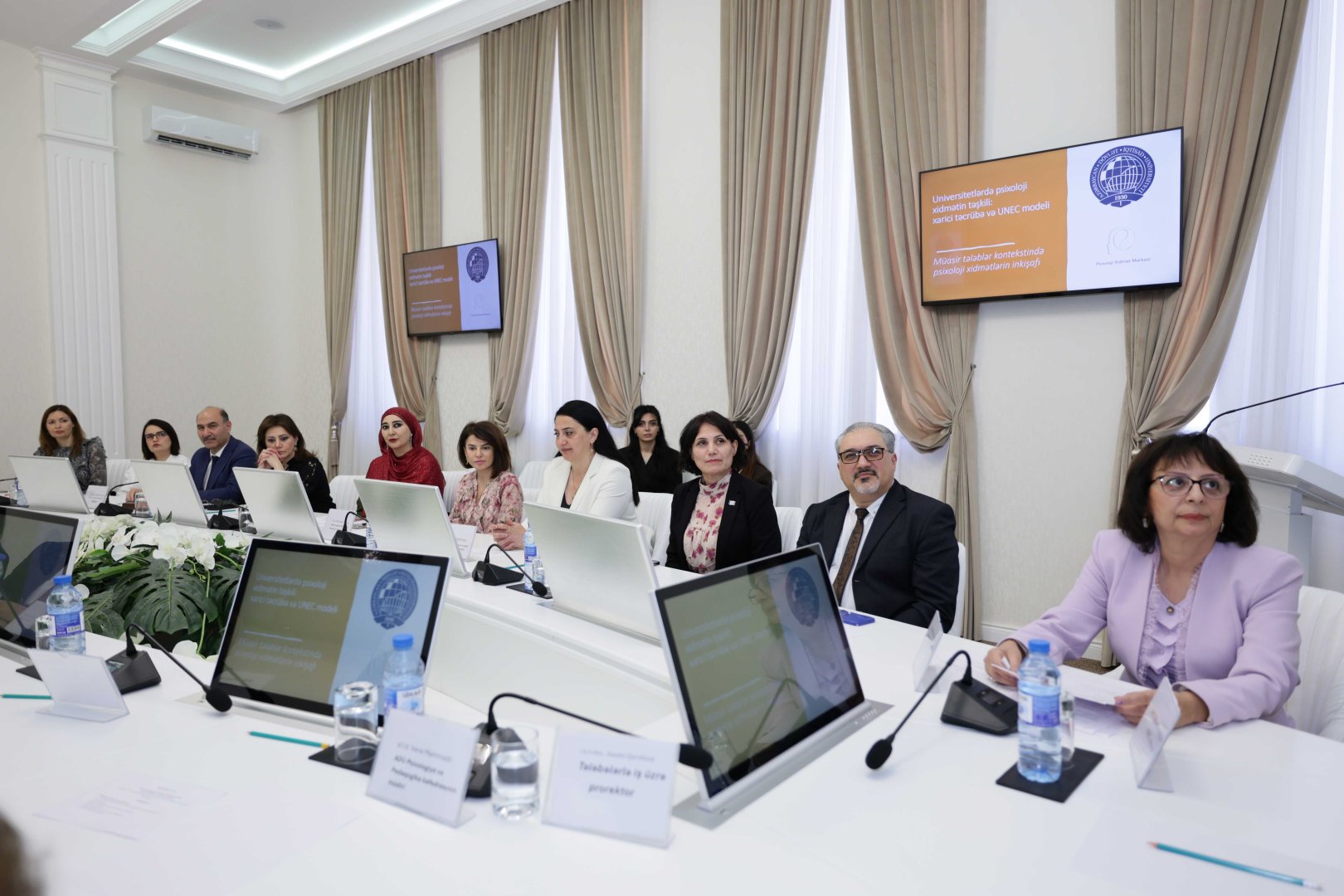 Universitetlərdə psixoloji xidmətin təşkilində beynəlxalq təcrübə və UNEC modeli müzakirə olunub (FOTO)