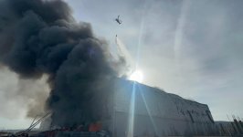Lökbatandakı yanğının söndürülməsinə 40 texnika, 2 helikopter cəlb olunub (FOTO/VİDEO) (YENİLƏNİB)