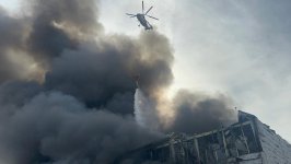 Lökbatandakı yanğının söndürülməsinə 40 texnika, 2 helikopter cəlb olunub (FOTO/VİDEO) (YENİLƏNİB)