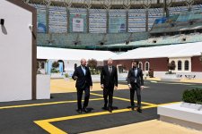 Prezident İlham Əliyev Bakı Olimpiya Stadionunun ərazisində WUF13 ilə bağlı görülən işlərlə tanış olub (FOTO/VİDEO)
