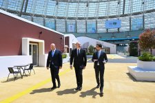 Prezident İlham Əliyev Bakı Olimpiya Stadionunun ərazisində WUF13 ilə bağlı görülən işlərlə tanış olub (FOTO/VİDEO)