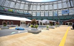 Prezident İlham Əliyev Bakı Olimpiya Stadionunun ərazisində WUF13 ilə bağlı görülən işlərlə tanış olub (FOTO/VİDEO)