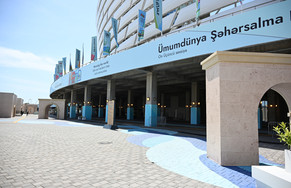 Prezident İlham Əliyev Bakı Olimpiya Stadionunun ərazisində WUF13 ilə bağlı görülən işlərlə tanış olub (FOTO/VİDEO)