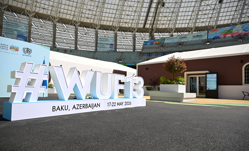 Prezident İlham Əliyev Bakı Olimpiya Stadionunun ərazisində WUF13 ilə bağlı görülən işlərlə tanış olub (FOTO/VİDEO)