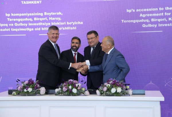 bp Özbəkistanda Şimali Üstyurd üzrə Hasilatın Pay Bölgüsü Sazişinə qoşuldu (FOTO)