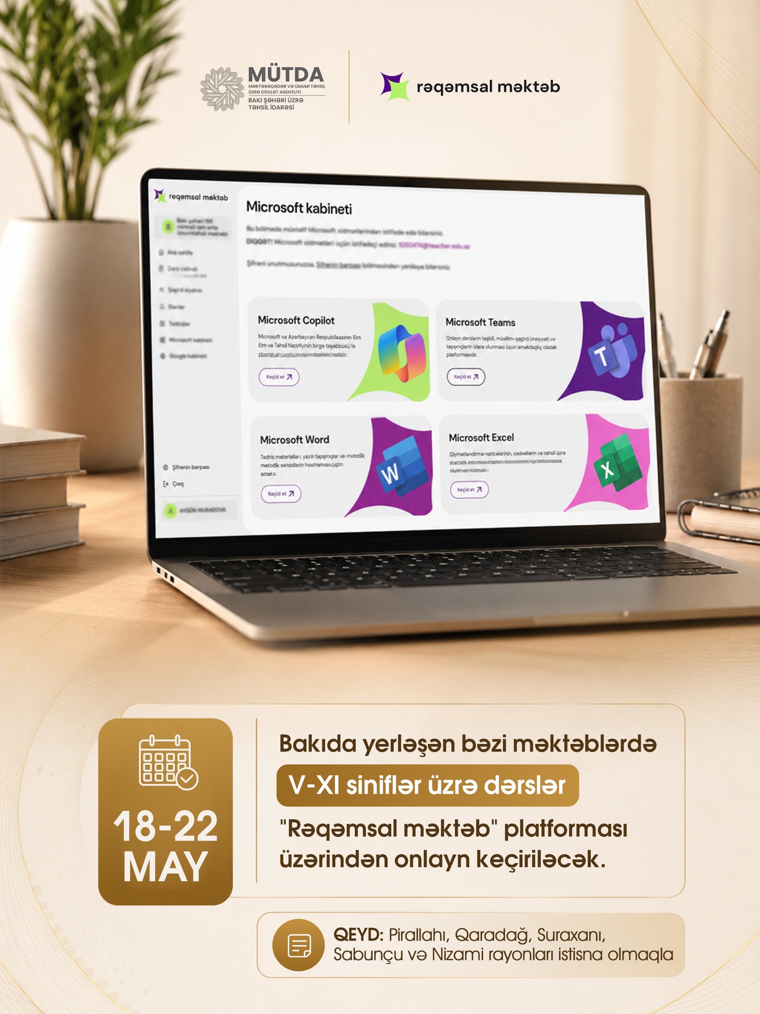 WUF13 zamanı Bakı məktəblərində dərslər “Rəqəmsal məktəb” üzərindən keçiriləcək