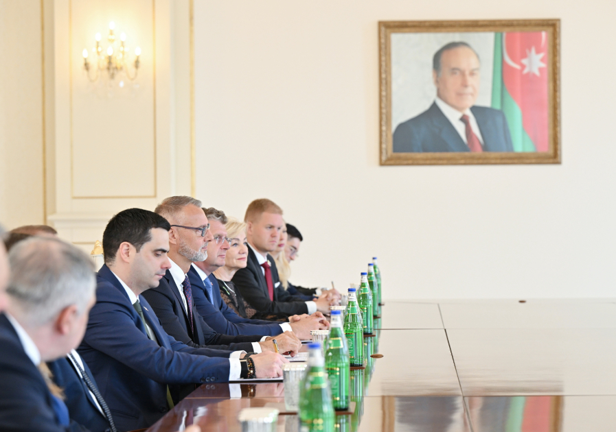 Prezident İlham Əliyev Slovakiya Milli Şurası sədrinin başçılıq etdiyi nümayəndə heyətini qəbul edib (FOTO)