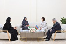 Milli Məclisin sədri Sahibə Qafarova Birləşmiş Ərəb Əmirlikləri Federal Milli Şurasının sədr müavini ilə görüşüb (FOTO)