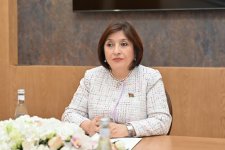 Milli Məclisin sədri Sahibə Qafarova Özbəkistan Ali Məclisi Senatının sədri ilə görüşüb (FOTO)