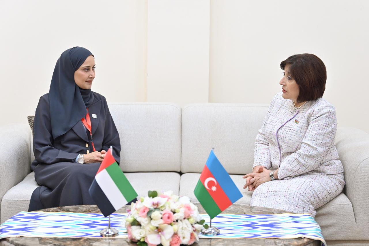 Milli Məclisin sədri Sahibə Qafarova Birləşmiş Ərəb Əmirlikləri Federal Milli Şurasının sədr müavini ilə görüşüb (FOTO)