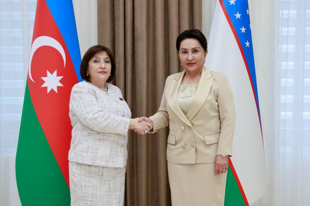 Milli Məclisin sədri Sahibə Qafarova Özbəkistan Ali Məclisi Senatının sədri ilə görüşüb (FOTO)