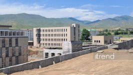 Cəbrayılda müasir standartlara cavab verən yeni tibb müəssisəsi tikilir (FOTO)