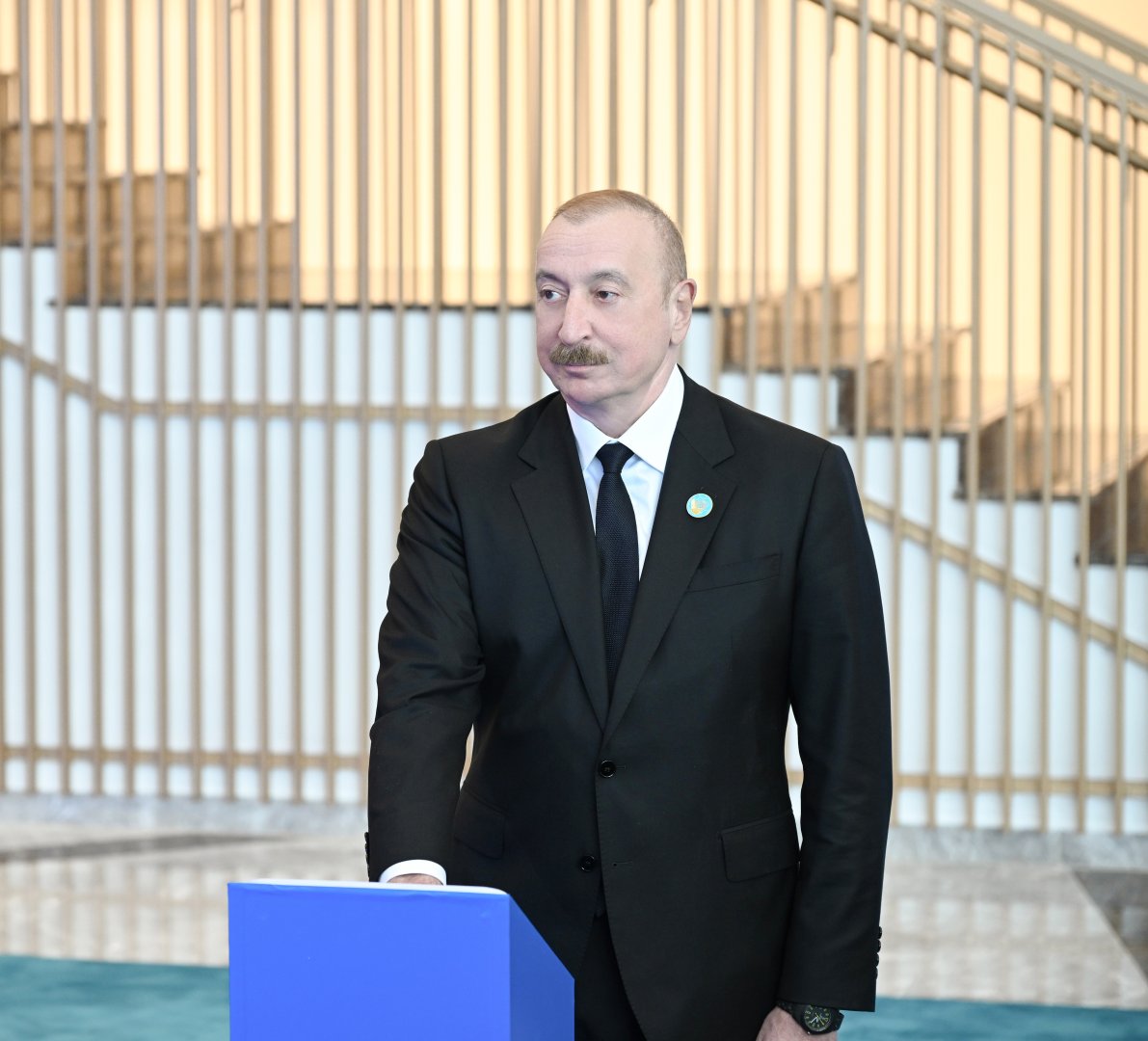 Prezident İlham Əliyev və TDT-nin qeyri-rəsmi Zirvə görüşünün digər iştirakçıları Türk Sivilizasiyası Mərkəzinin təməlqoyma mərasimində iştirak ediblər (FOTO)