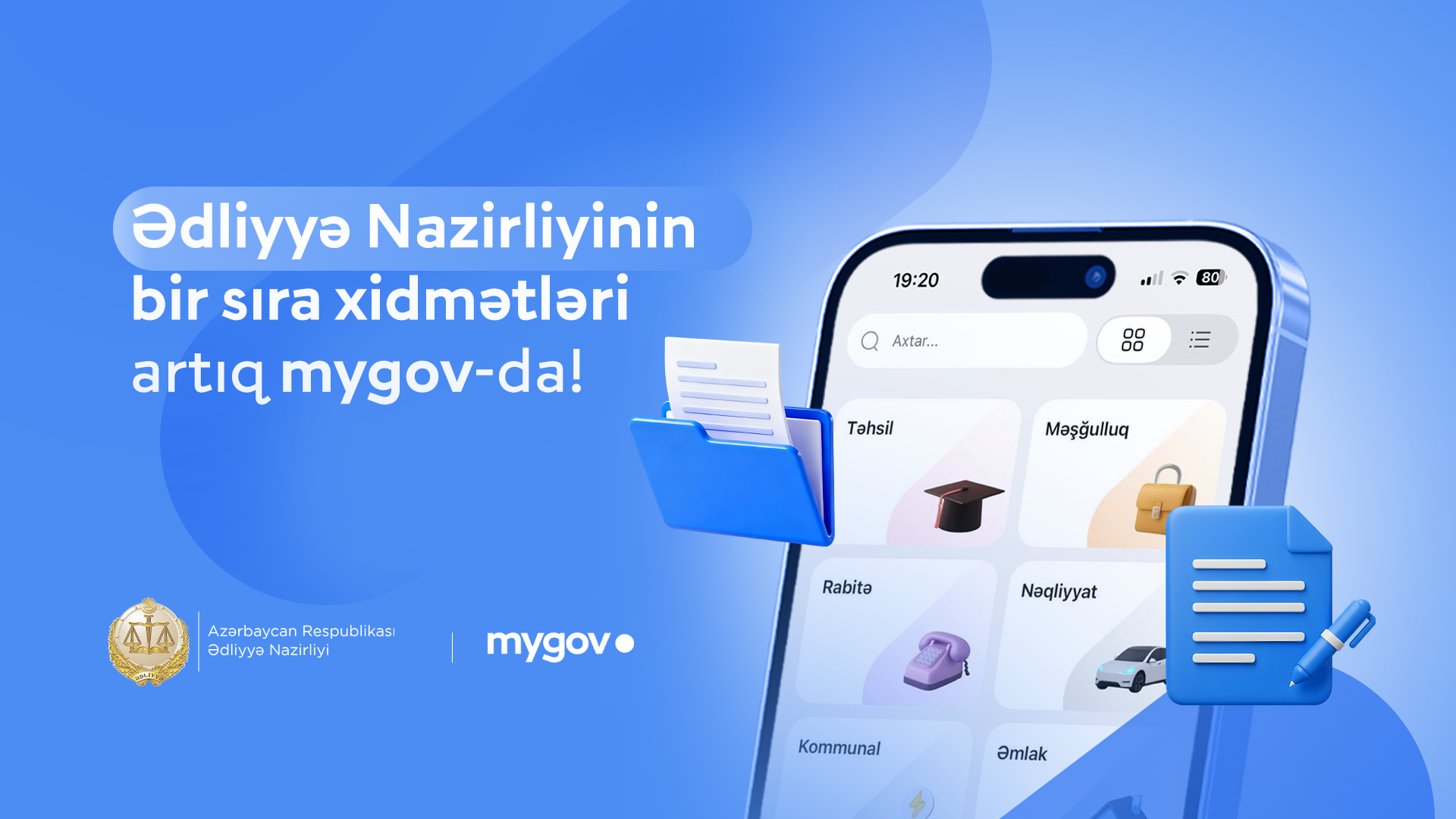 Ədliyyə Nazirliyinin bir sıra xidmətləri artıq
