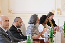 Prezident İlham Əliyev BMT-nin Məskunlaşma Proqramının icraçı direktorunu qəbul edib (FOTO)
