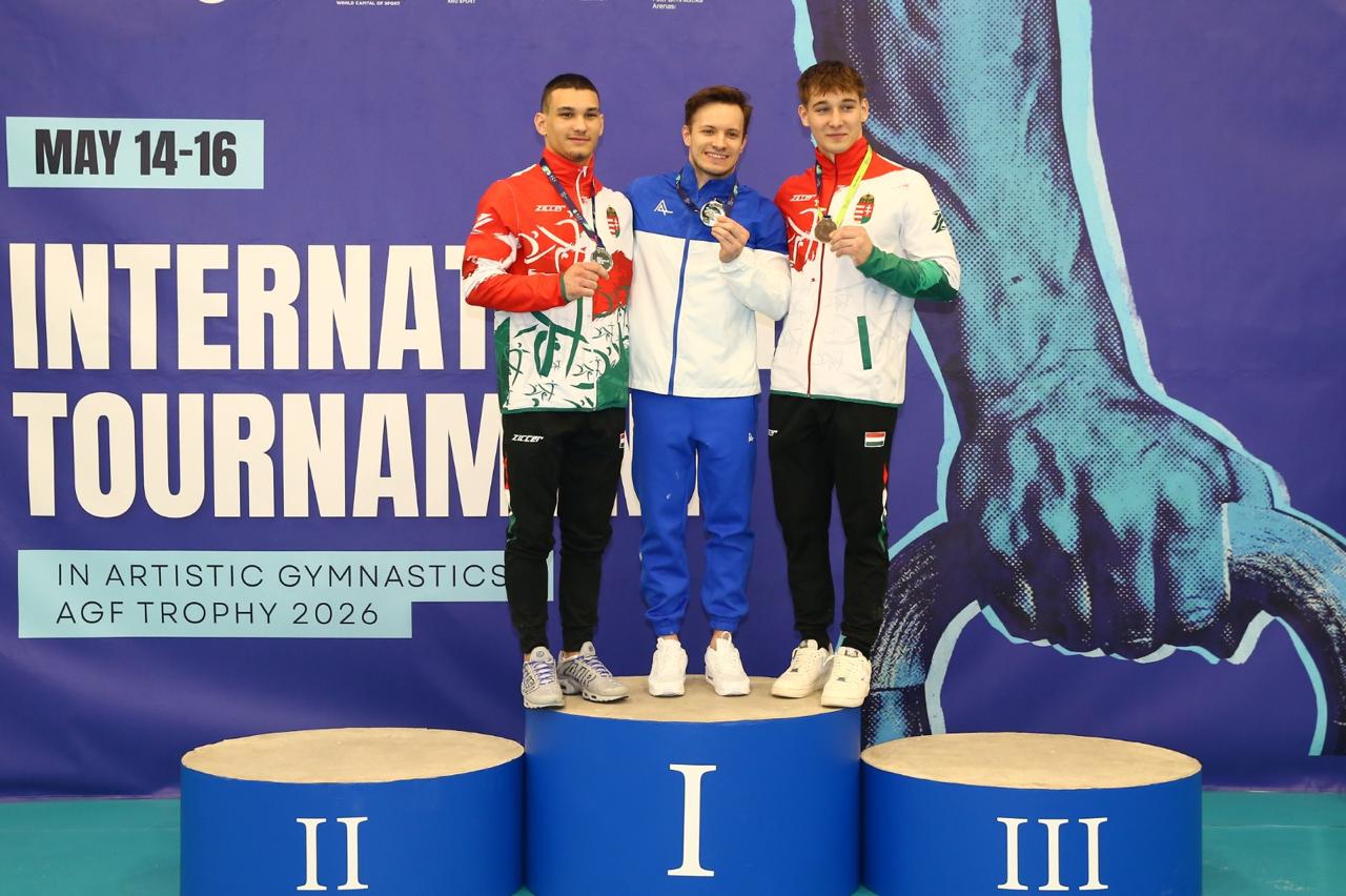 Gimnastlarımız turniri 16 medalla başa vurublar (FOTO)