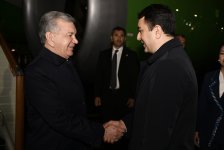 Özbəkistan Prezidenti Şavkat Mirziyoyev Azərbaycana səfərə gəlib (FOTO)