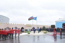 Bakı Olimpiya Stadionunda Azərbaycanın və BMT-nin bayraqları qaldırılıb (FOTO/VİDEO)