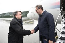Serbiya Prezidenti Azərbaycana səfərə gəlib (FOTO)