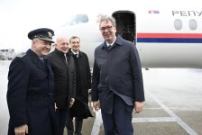 Serbiya Prezidenti Azərbaycana səfərə gəlib (FOTO)