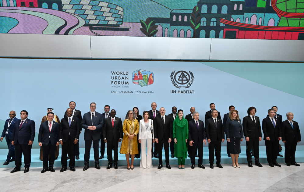 Prezident İlham Əliyev və Birinci xanım Mehriban Əliyeva Ümumdünya Şəhərsalma Forumunun 13-cü Sessiyasının açılış mərasimində iştirak ediblər (FOTO/VİDEO)