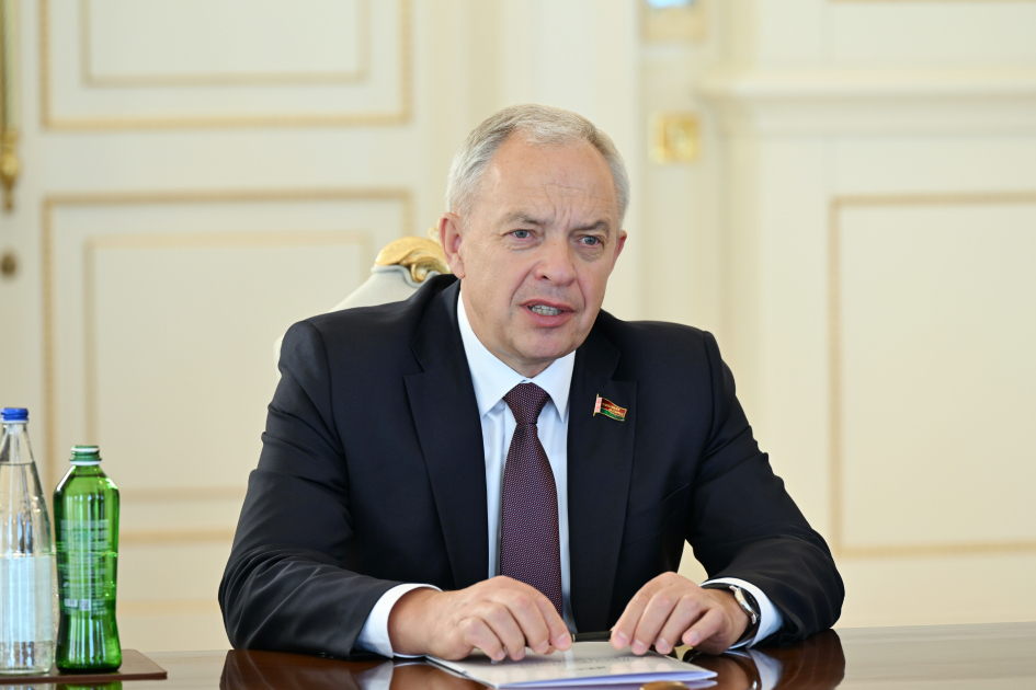 Prezident İlham Əliyev Belarus Milli Assambleyası Nümayəndələr Palatasının sədrini qəbul edib (FOTO)