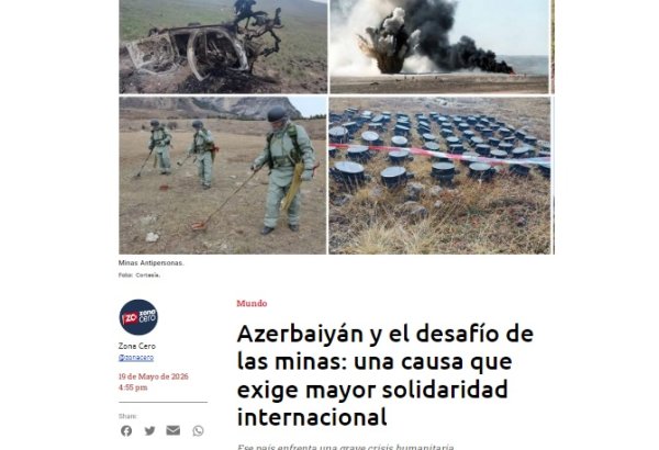 Kolumbiya mediası Azərbaycanın minatəmizləmə sahəsindəki təcrübəsini qeyd edib