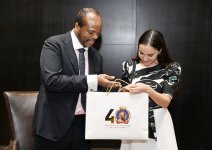 Heydər Əliyev Fondunun vitse-prezidenti Leyla Əliyeva Esvatini Kralı III Msvatini ilə görüşüb (FOTO)