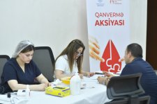 Rəqəmsal İnkişaf və Nəqliyyat Nazirliyində könüllü qanvermə aksiyası keçirilib (FOTO)