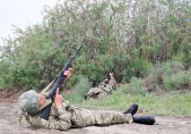 Xüsusi təyinatlılar hərbi vəzifəlilərlə təlim keçdi (FOTO)