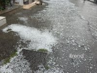 Bakıya güclü dolu yağıb (FOTO/VİDEO)