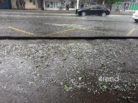 Bakıya güclü dolu yağıb (FOTO/VİDEO)