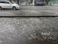 Bakıya güclü dolu yağıb (FOTO/VİDEO)