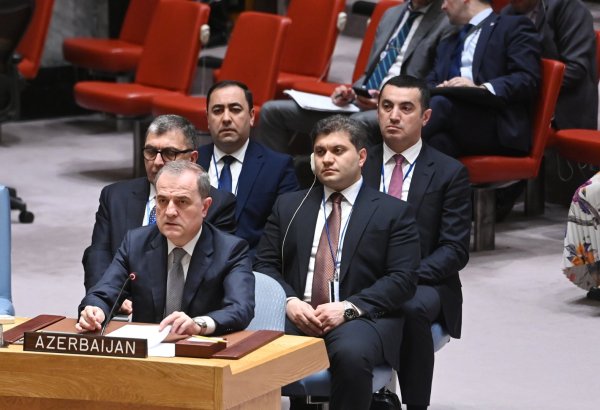 Ceyhun Bayramov BMT Təhlükəsizlik Şurasının debatında çıxış edib (FOTO)