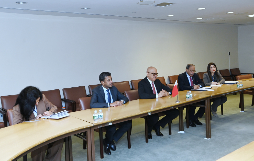 Ceyhun Bayramov Bəhreynli həmkarı ilə BMT çərçivəsində əməkdaşlığı müzakirə edib (FOTO)