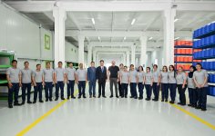 Prezident İlham Əliyev Xankəndidə iş əlcəkləri istehsalı müəssisəsinin açılışında iştirak edib (FOTO)