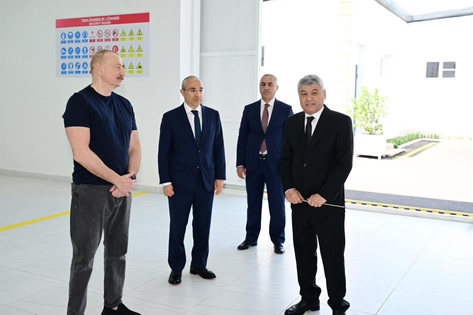 Prezident İlham Əliyev Xocalı şəhərində “Qarabağ Tekstil Evi” MMC-nin açılışında iştirak edib (FOTO)