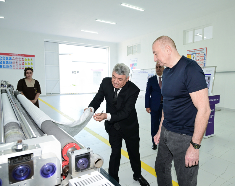 Prezident İlham Əliyev Xocalı şəhərində “Qarabağ Tekstil Evi” MMC-nin açılışında iştirak edib (FOTO)