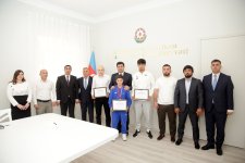 Beynəlxalq yarışlarda medal və kubok qazanan xaçmazlı idmançılarla görüş keçirilib (FOTO)