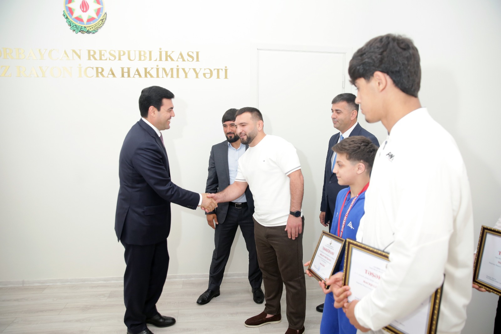 Beynəlxalq yarışlarda medal və kubok qazanan xaçmazlı idmançılarla görüş keçirilib (FOTO)