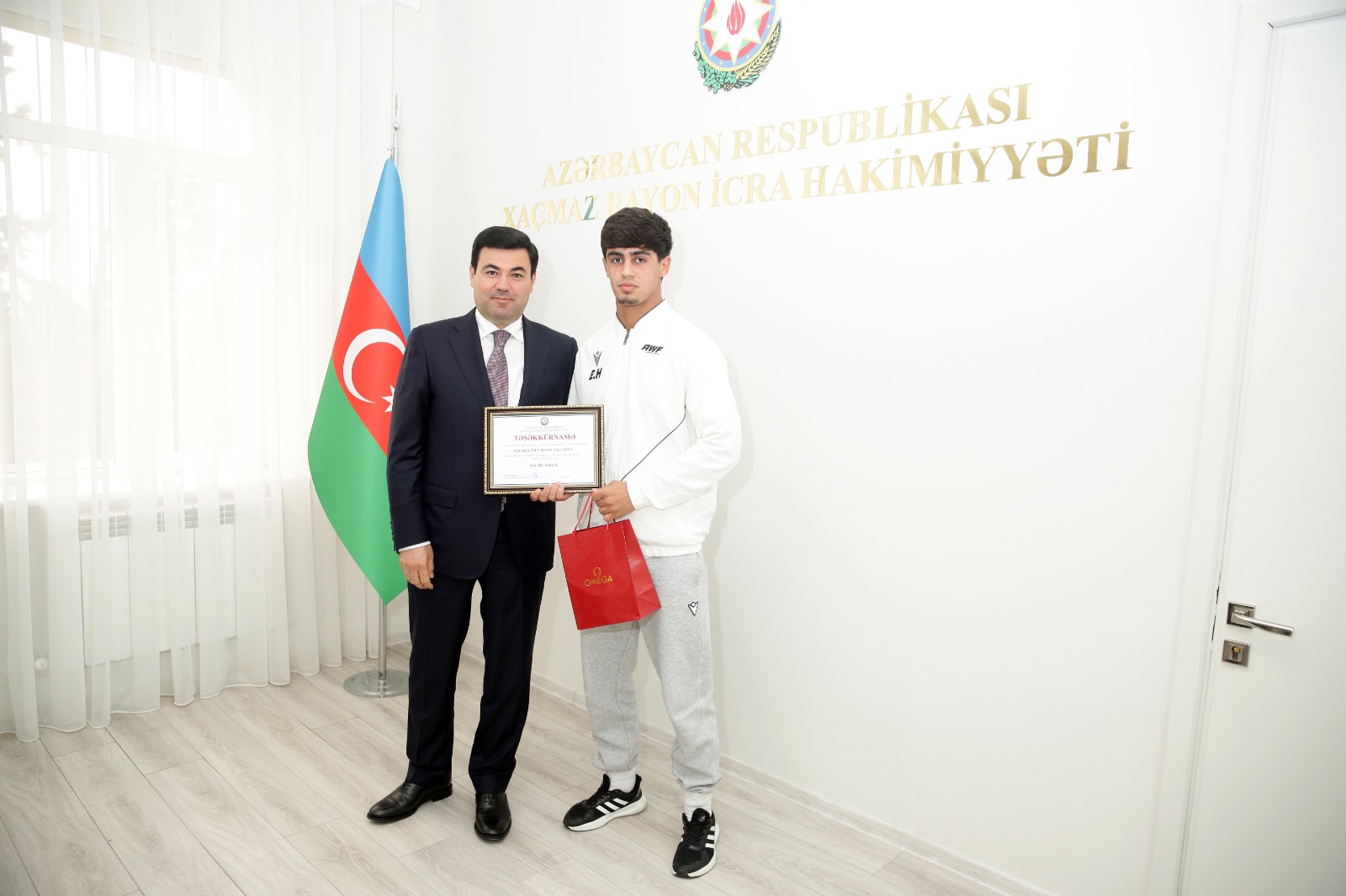 Beynəlxalq yarışlarda medal və kubok qazanan xaçmazlı idmançılarla görüş keçirilib (FOTO)