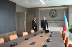Prezident İlham Əliyev Mərkəzi Bankın yeni binasının açılışında iştirak edib (FOTO/VİDEO)