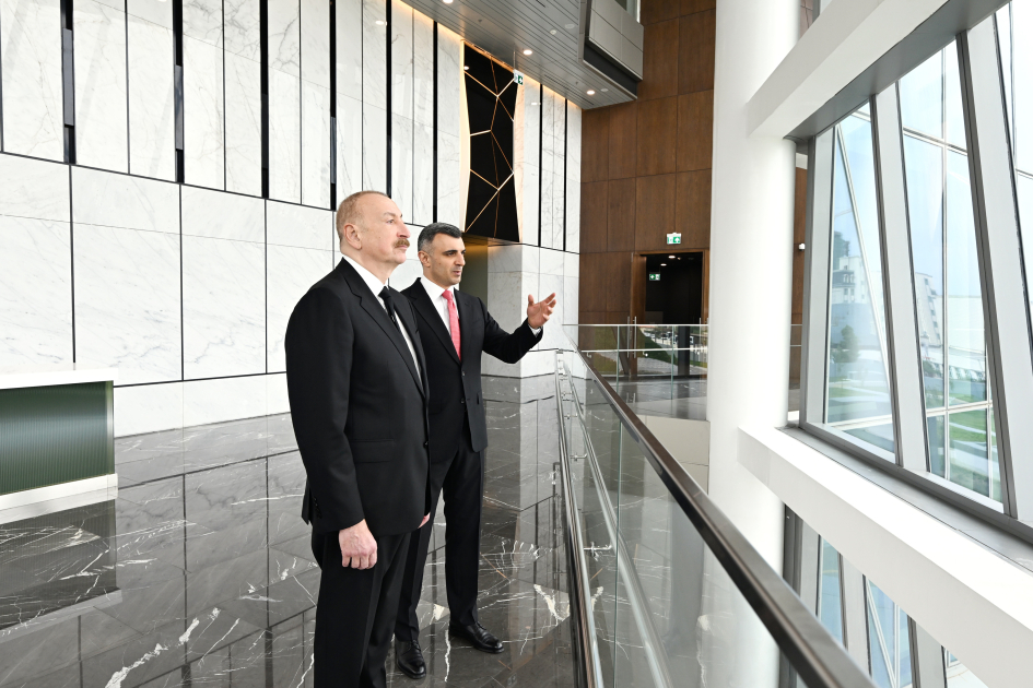 Prezident İlham Əliyev Mərkəzi Bankın yeni binasının açılışında iştirak edib (FOTO/VİDEO)