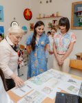 Leyla Əliyeva və Arzu Əliyeva 11 nömrəli inteqrasiya təlimli internat tipli ümumtəhsil məktəbində olublar (FOTO)