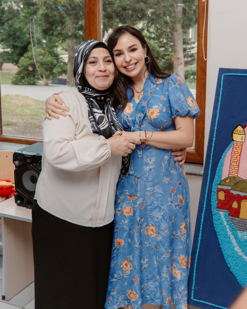 Leyla Əliyeva və Arzu Əliyeva 11 nömrəli inteqrasiya təlimli internat tipli ümumtəhsil məktəbində olublar (FOTO)