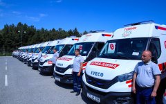 Regionlara 25 yeni ambulans və reanimobil təhvil verilib