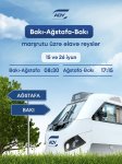 Bakı-Ağstafa-Bakı marşrutu üzrə əlavə qatar reysləri təyin edilib