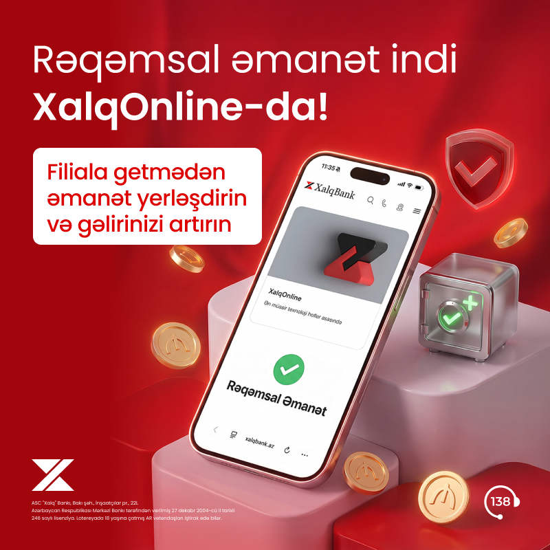 Xalq Bank rəqəmsal əmanət xidmətini istifadəyə verdi
