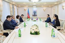 Sahibə Qafarova Kamboca Krallığı Senatının sədr müavini ilə görüşüb (FOTO)